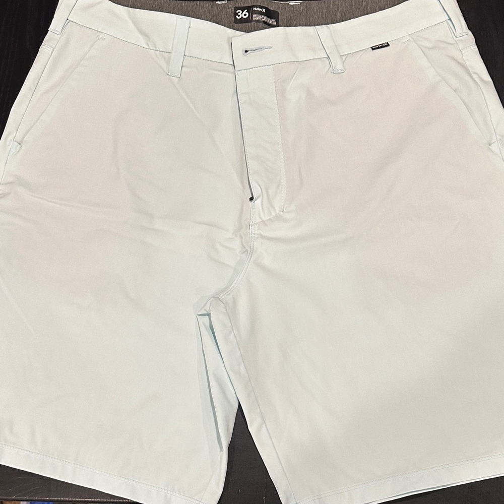 Hurley Men's Light Gray Flat Front Shorts